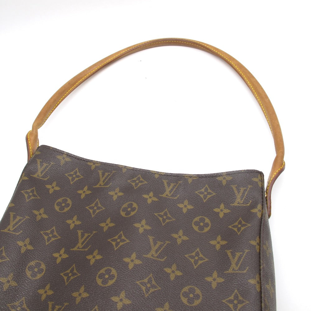 LOUIS VUITTON ルイ・ヴィトン ルーピングGM モノグラム M51145 ショルダーバッグ コーティングキャンバス レザー ブラウン レディース