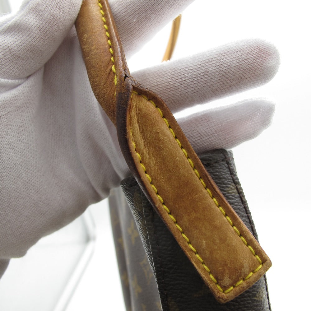 LOUIS VUITTON ルイ・ヴィトン ルーピングGM モノグラム M51145 ショルダーバッグ コーティングキャンバス レザー ブラウン レディース