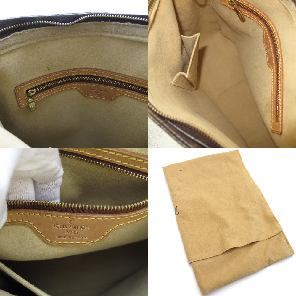 LOUIS VUITTON ルイ・ヴィトン ルーピングGM モノグラム M51145 ショルダーバッグ コーティングキャンバス レザー ブラウン レディース