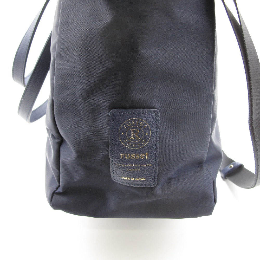 russet ラシット 2WAY トートバッグ ショルダーバッグ クロスボディ 斜め掛け ポシェット 2点セット ナイロン ネイビー レディース