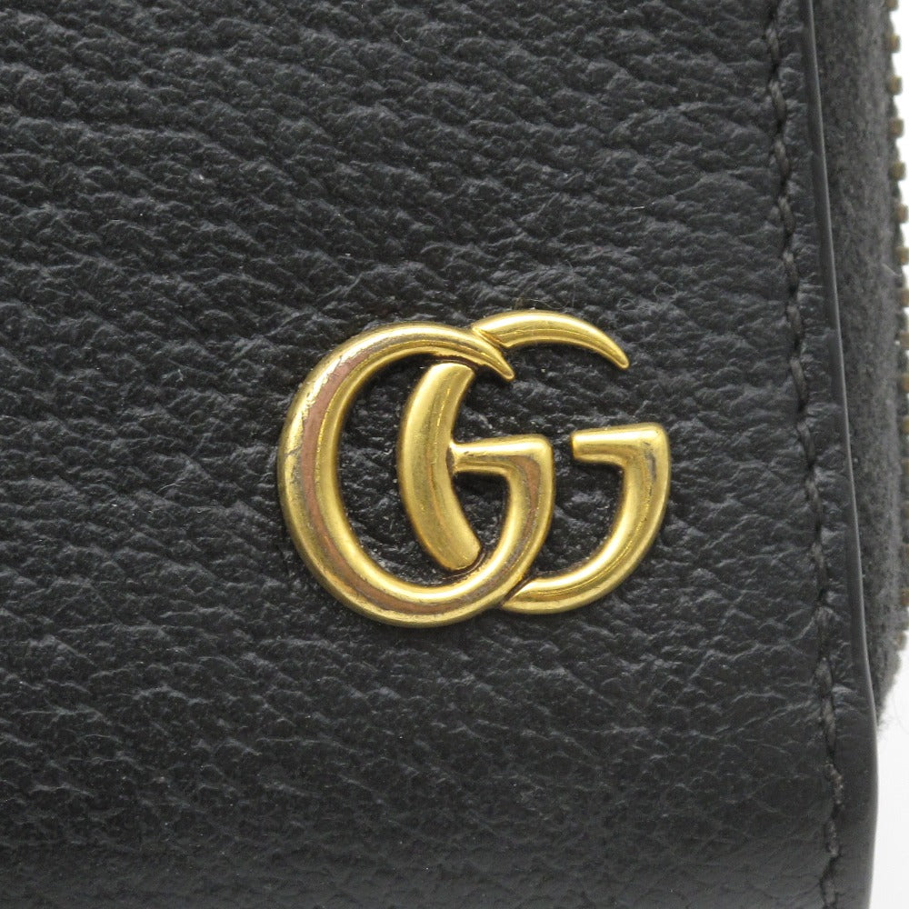 GUCCI グッチ GGマーモント ラウンドファスナー長財布 ジップアラウンドウォレット 428736 レザー ブラック