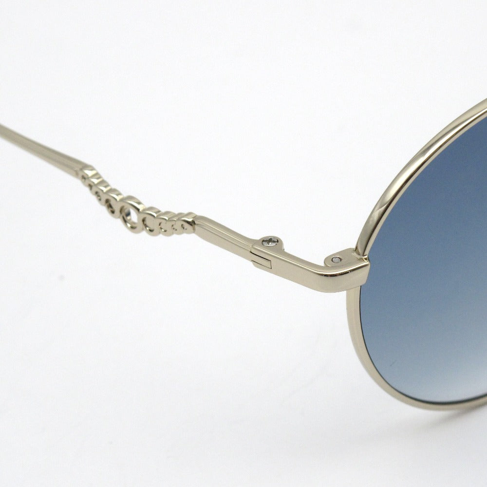 LANVIN en Bleu ランバンオンブルー サングラス SLB011J ラウンド メタル UVカット アジアンフィット ロゴチャーム 53 19 145 ブルー ケース付き レディース アイウェア 眼鏡 未使用品