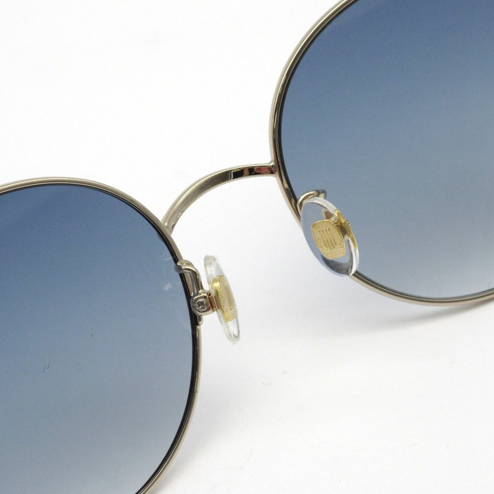 LANVIN en Bleu ランバンオンブルー サングラス SLB011J ラウンド メタル UVカット アジアンフィット ロゴチャーム 53 19 145 ブルー ケース付き レディース アイウェア 眼鏡 未使用品