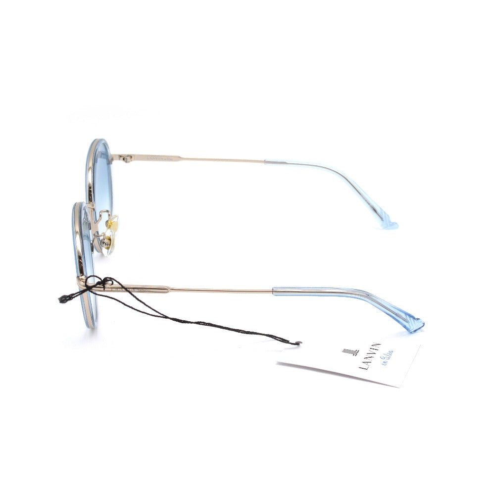 LANVIN en Bleu ランバンオンブルー サングラス SLB010J UVカット アジアンフィット ボストンシェイプ ブルー 51 22 140 ケース付き レディース アイウェア 眼鏡 未使用品