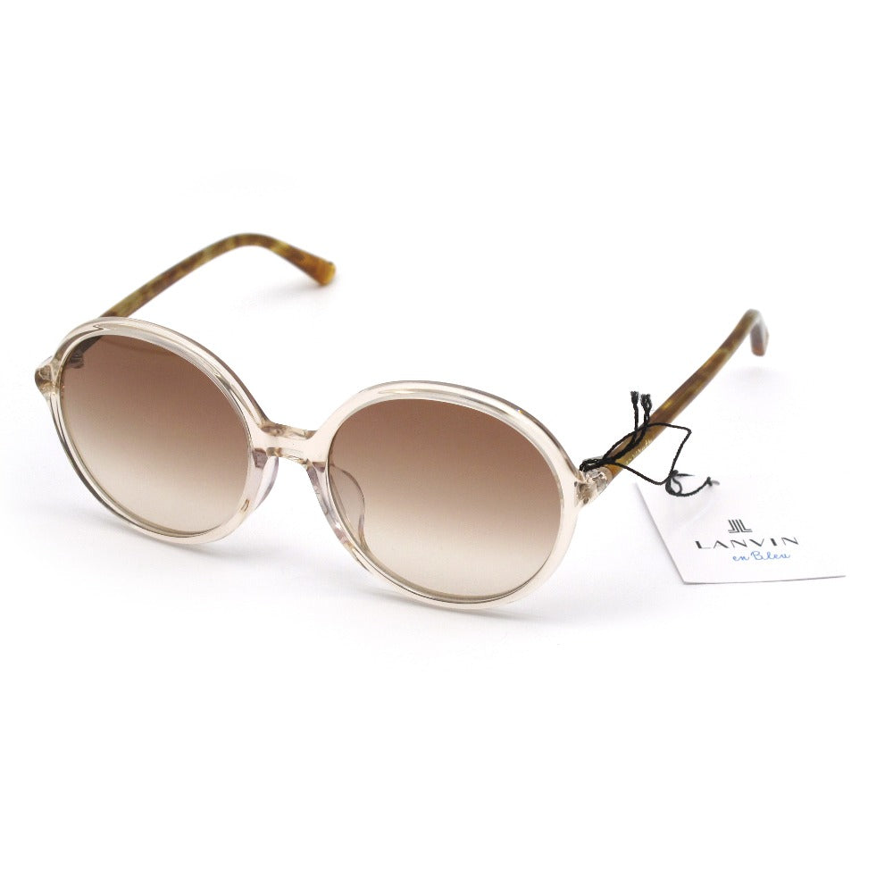 LANVIN en Bleu ランバンオンブルー サングラス SLB008J UVカット アジアンフィット ラウンドシェイプ ブラウン 54 19 140 ケース付き レディース アイウェア 眼鏡 未使用品