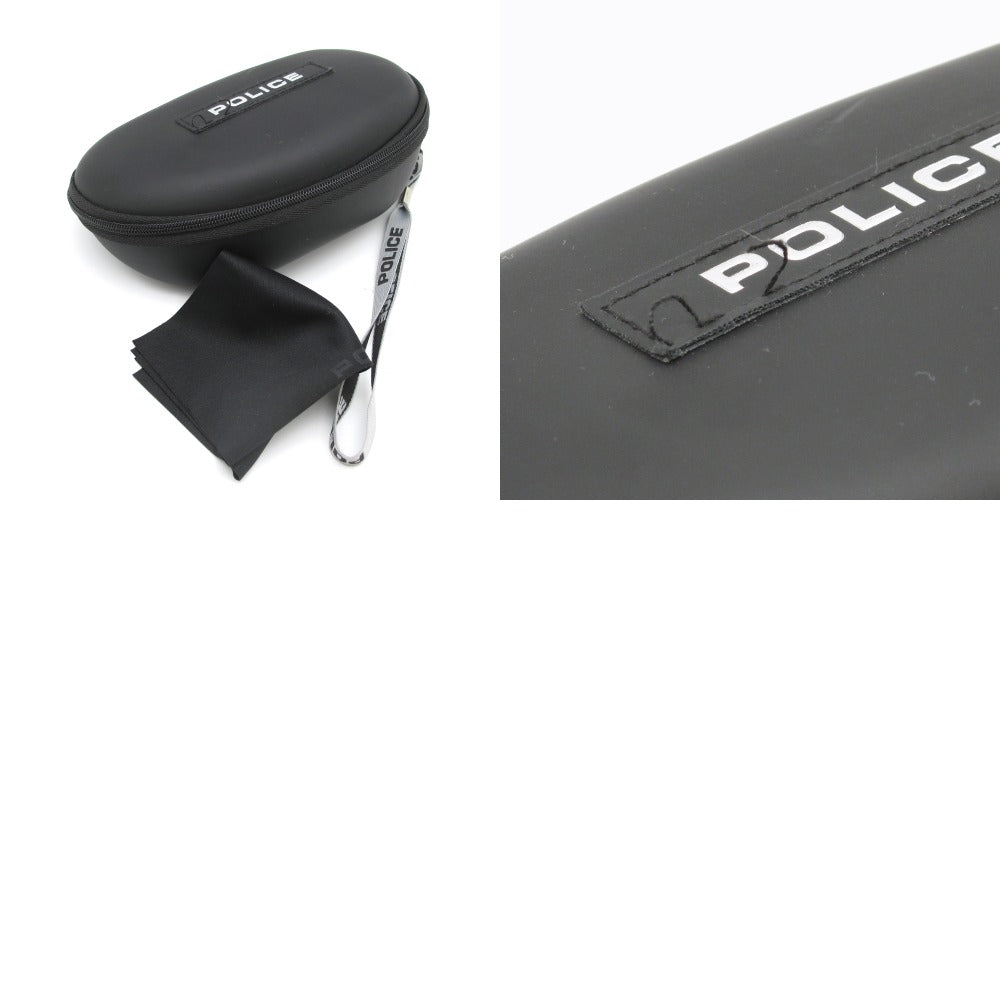 POLICE ポリス サングラス SPL024J ハーフリム スクエア メタル ブラウン 60 16 130 ケース付き アイウェア メガネ メンズ