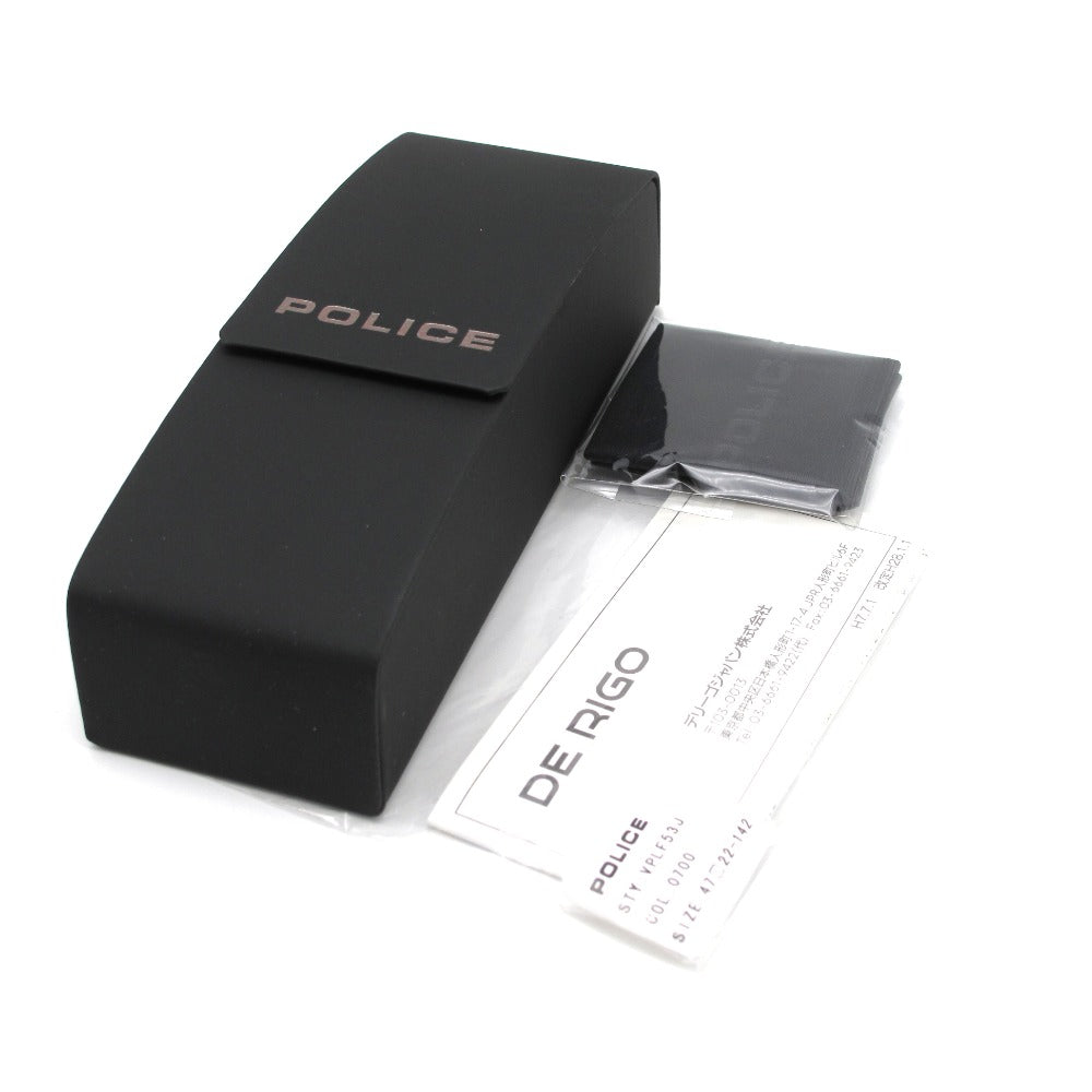 POLICE ポリス メガネ フレーム VPLF53J 0700 ボストン セル ブラック 47 22 142 ケース付き アイウェア サングラス 未使用品