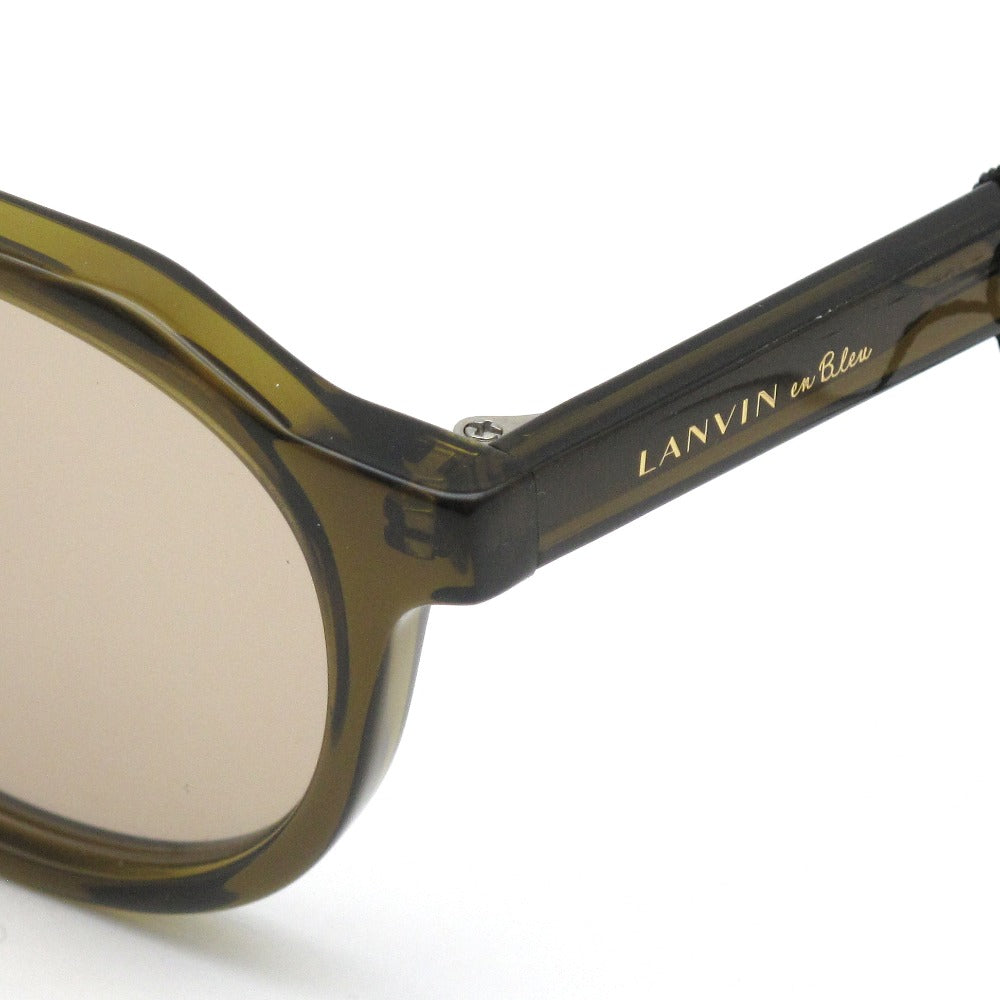 LANVIN en Bleu ランバンオンブルー サングラス SLB007J UVカット アジアンフィット オリーブ ブラウン 48 21 140 レディース アイウェア 眼鏡 ケース付き 未使用品