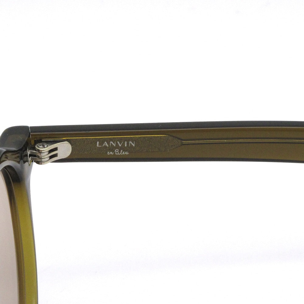LANVIN en Bleu ランバンオンブルー サングラス SLB007J UVカット アジアンフィット オリーブ ブラウン 48 21 140 レディース アイウェア 眼鏡 ケース付き 未使用品