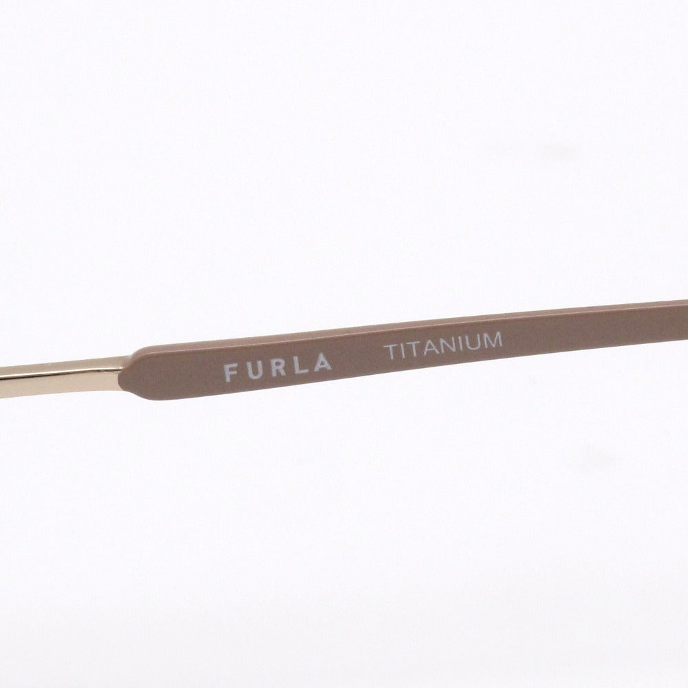 Furla フルラ メガネ フレーム VFU610J チタン オーバル 0F47 ヌーディーピンク 52 17 138 ケース付き アイウェア サングラス レディース 未使用品