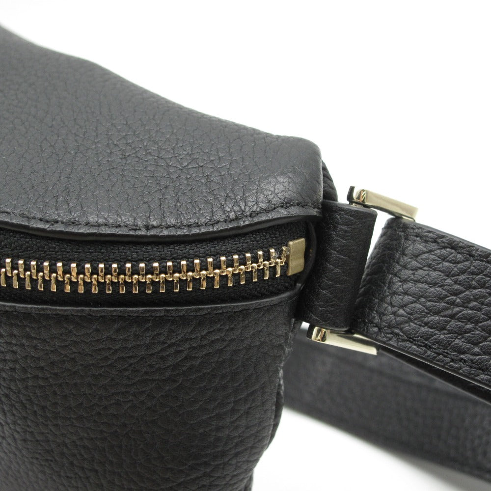 Kate Spade ケイトスペード ボディバッグ ベルトバッグ ウエストポーチ ヒップバッグ レザー ブラック PXRUA366 レディース 美品