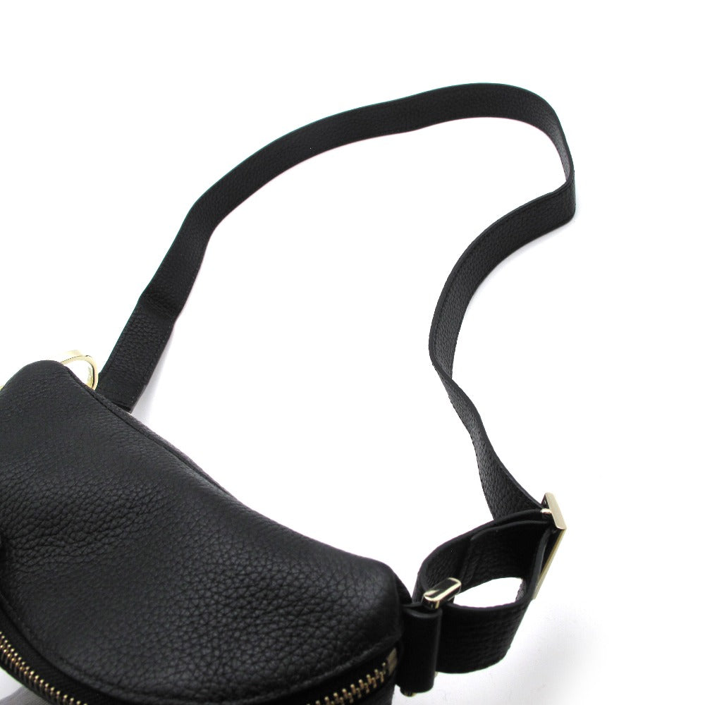 Kate Spade ケイトスペード ボディバッグ ベルトバッグ ウエストポーチ ヒップバッグ レザー ブラック PXRUA366 レディース 美品