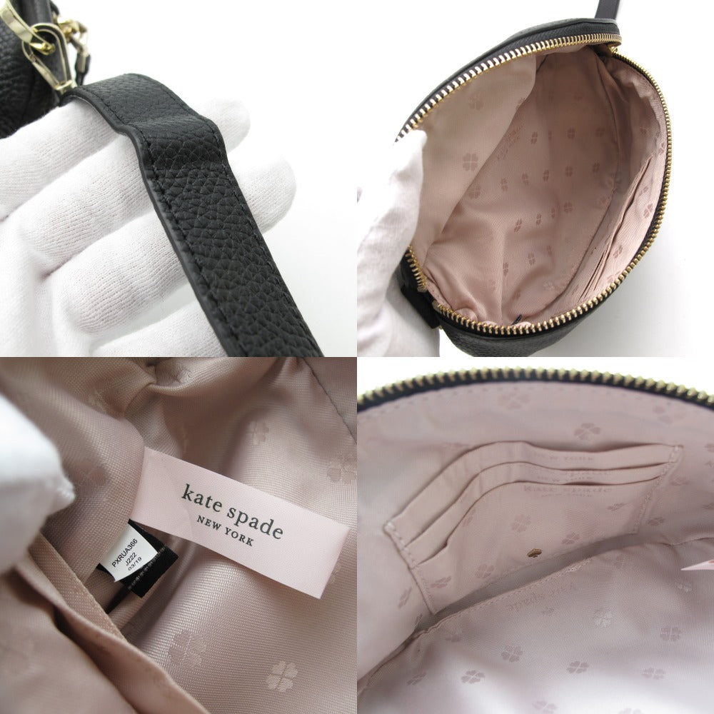 Kate Spade ケイトスペード ボディバッグ ベルトバッグ ウエストポーチ ヒップバッグ レザー ブラック PXRUA366 レディース 美品