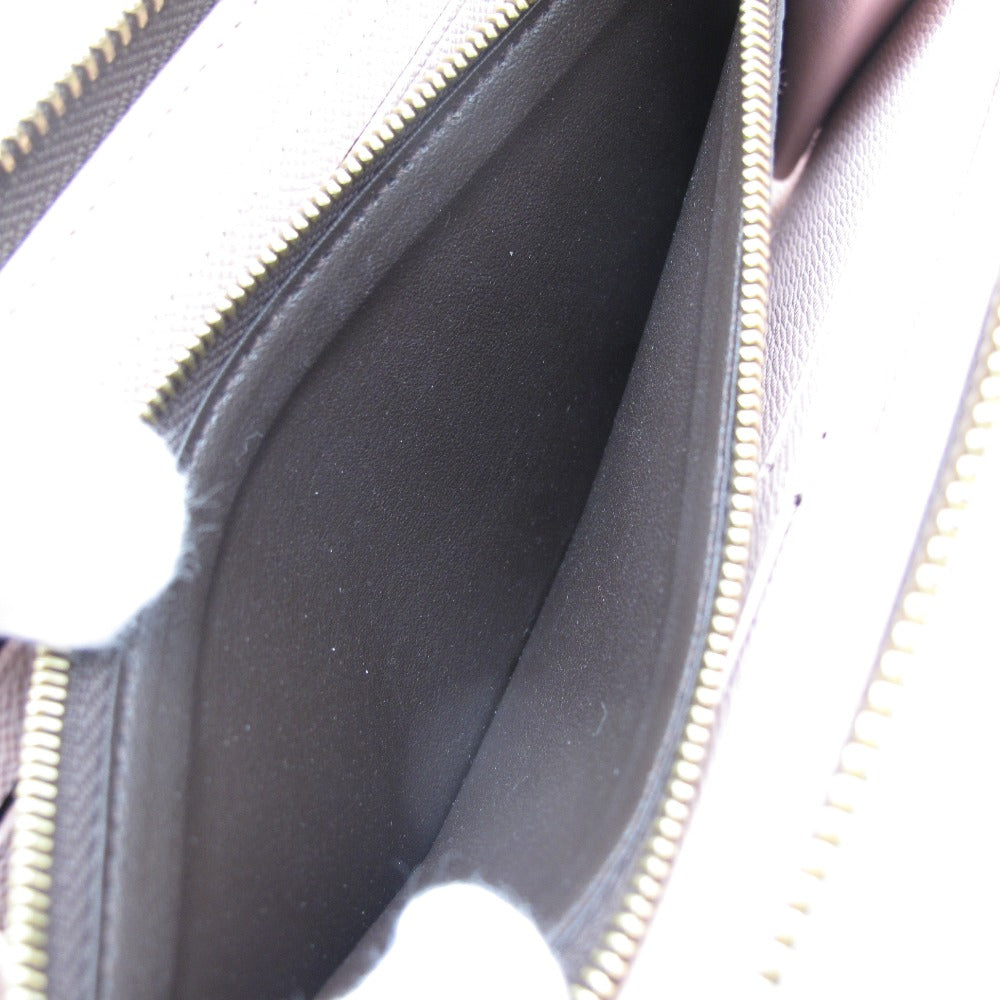 LOUIS VUITTON ルイ・ヴィトン ポルトフォイユ クレマンス ダミエ ローズバレリーヌ N41626 ラウンドファスナー長財布 ジッピーウォレット PVC レザー ブラウン ピンク レディース