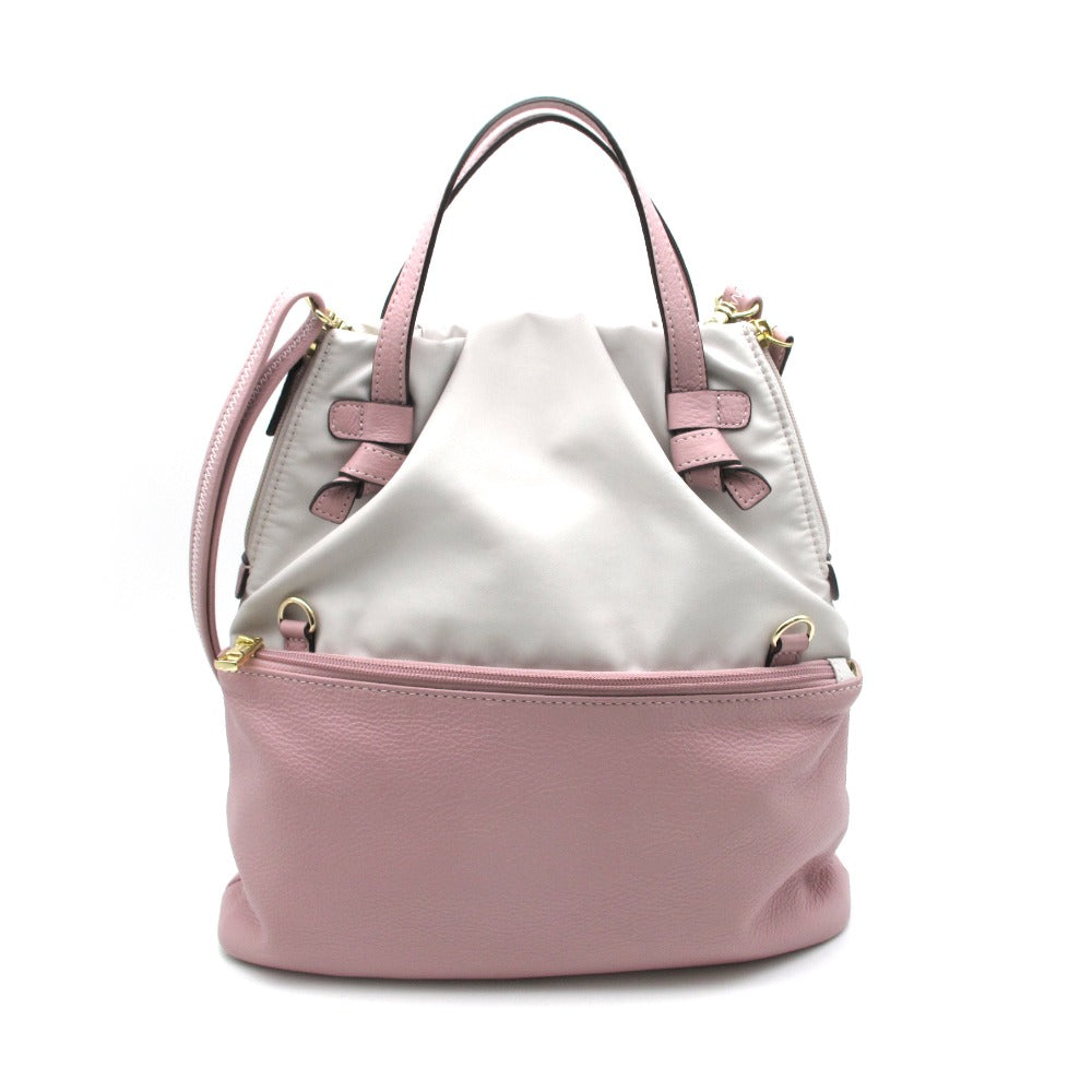 PELLE BORSA ペレボルサ チアーズノット 4WAYバッグ ハンドバッグ ショルダーバッグ クラッチ 5501 レザー 牛革 ピンク レディース