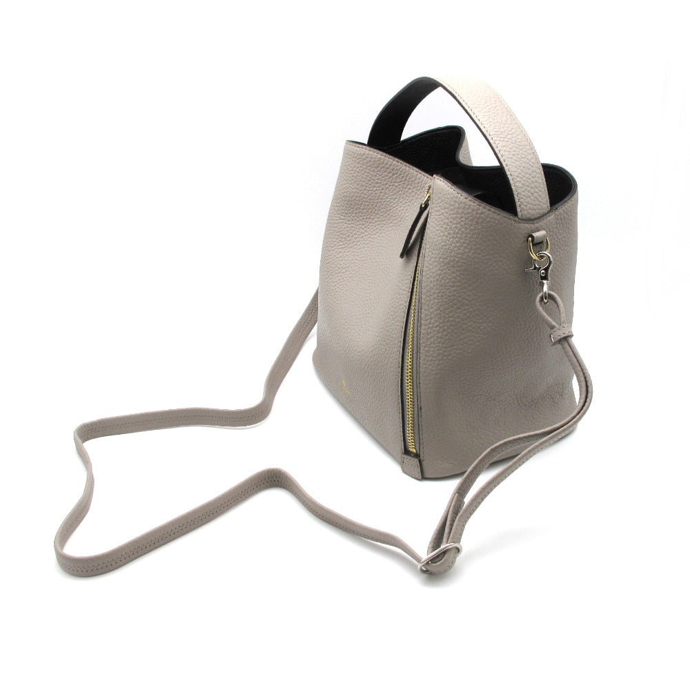 PELLE BORSA ペレボルサ Reinette レネット 2WAY ハンドバッグ ショルダーバッグ クロスボディ 斜め掛け 4741 グレージュ レザー レディース
