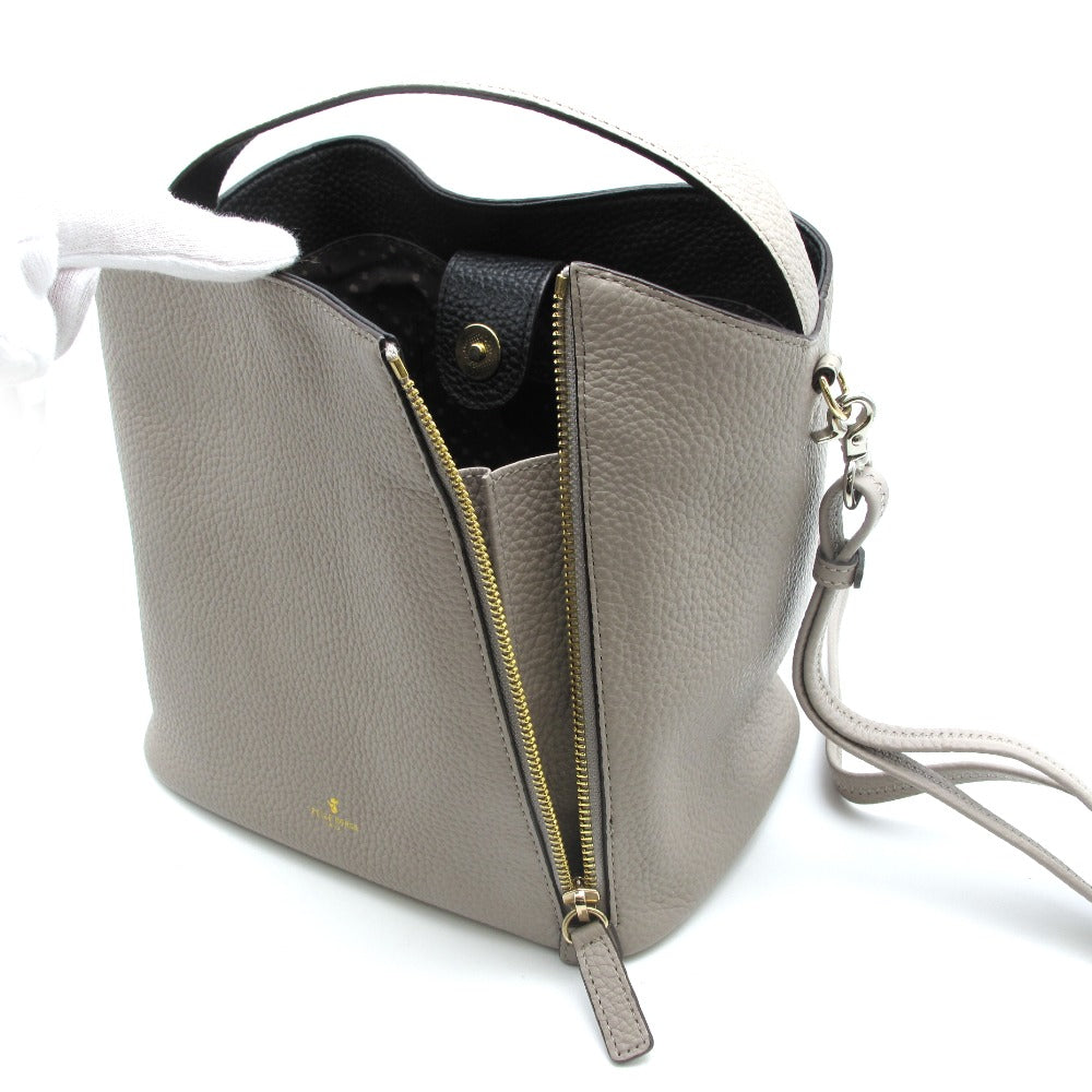 PELLE BORSA ペレボルサ Reinette レネット 2WAY ハンドバッグ ショルダーバッグ クロスボディ 斜め掛け 4741 グレージュ レザー レディース