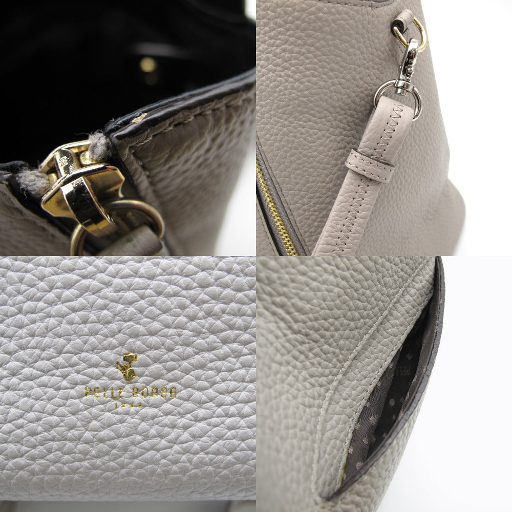 PELLE BORSA ペレボルサ Reinette レネット 2WAY ハンドバッグ ショルダーバッグ クロスボディ 斜め掛け 4741 グレージュ レザー レディース