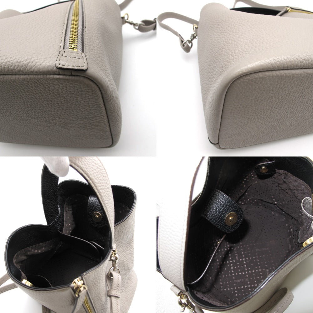 PELLE BORSA ペレボルサ Reinette レネット 2WAY ハンドバッグ ショルダーバッグ クロスボディ 斜め掛け 4741 グレージュ レザー レディース