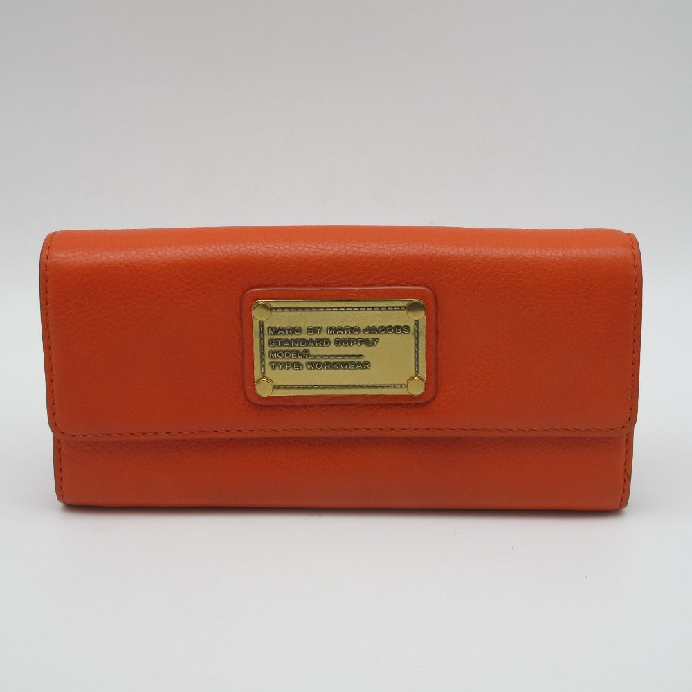 MARC BY MARC JACOBS マークバイマークジェイコブス 長財布 二つ折り 長財布 ロゴプレート レザー ロングウォレット