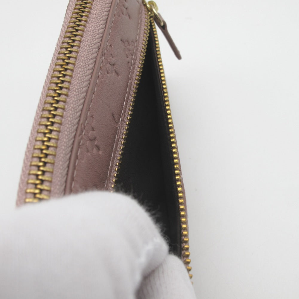 russet ラシット 長財布 L字ファスナー モノグラム ピンク レディース 美品