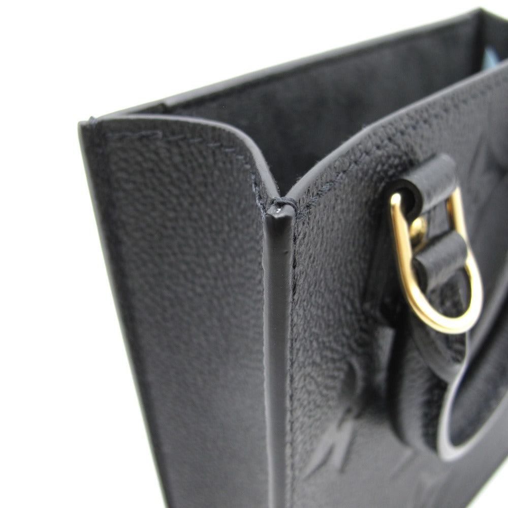 LOUIS VUITTON ルイ・ヴィトン プティット サックプラ モノグラム アンプラント M81417 2WAY ショルダーバッグ ハンドバッグ 斜め掛け ポシェット レザー ブラック レディース 新品同様