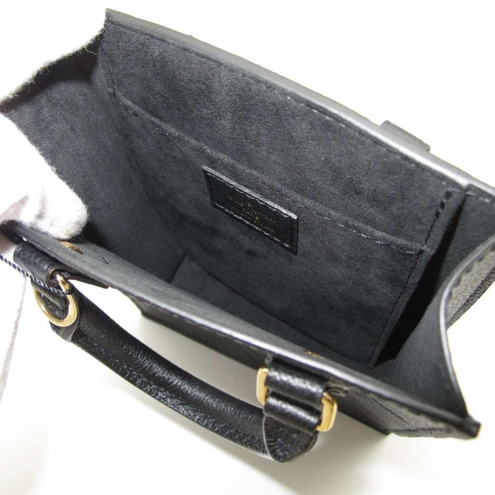 LOUIS VUITTON ルイ・ヴィトン プティット サックプラ モノグラム アンプラント M81417 2WAY ショルダーバッグ ハンドバッグ 斜め掛け ポシェット レザー ブラック レディース 新品同様