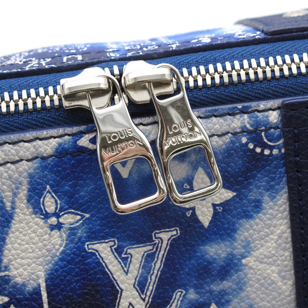 LOUIS VUITTON ルイ・ヴィトン シティ キーポル モノグラム バンダナ M20555 ショルダーバッグ 斜め掛け クロスボディ ブルー ホワイト レザー メンズ 箱付き
