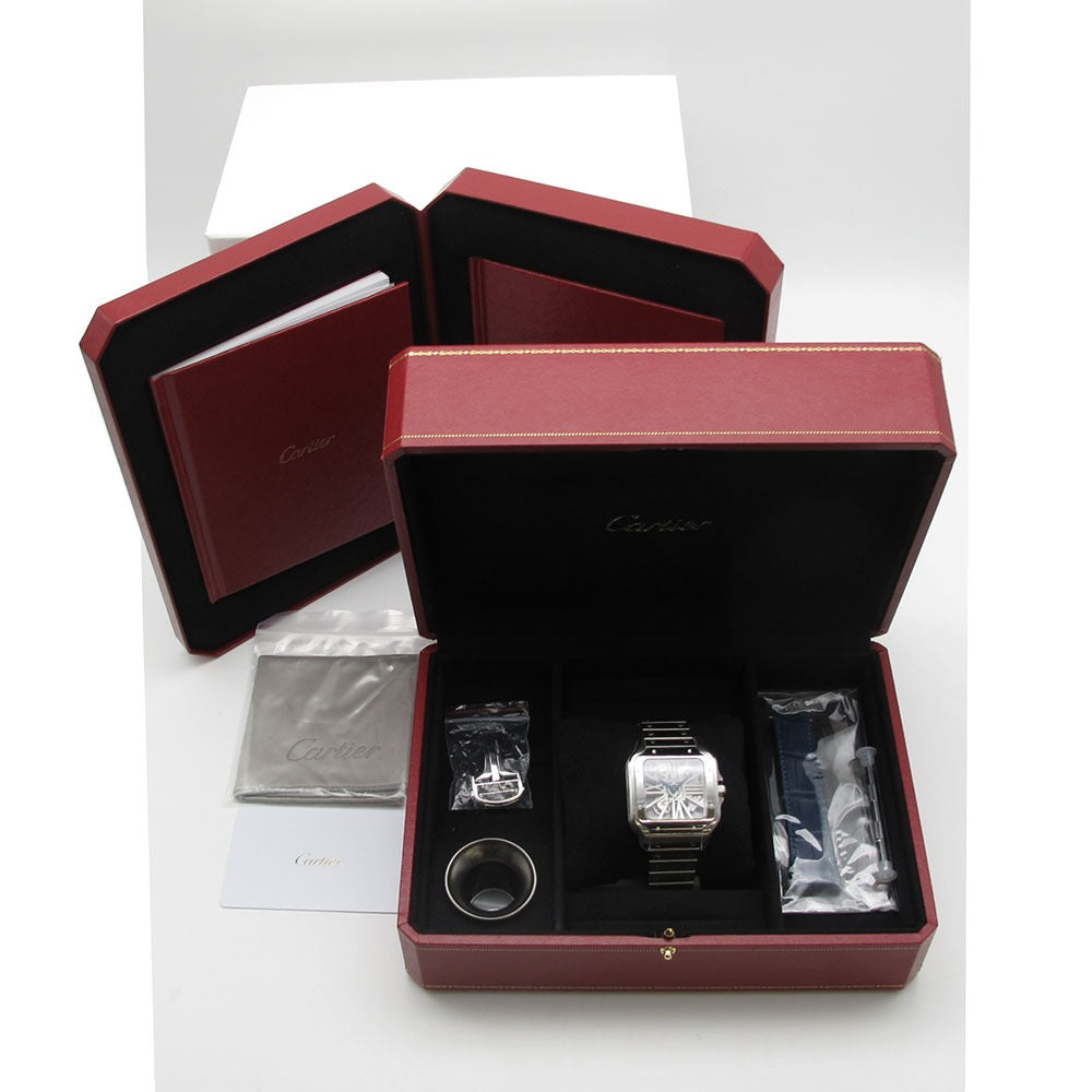 CARTIER カルティエ 腕時計 サントス ドゥ カルティエ スケルトン ウォッチ LM WHSA0015 手巻き SANTOS 未使用品