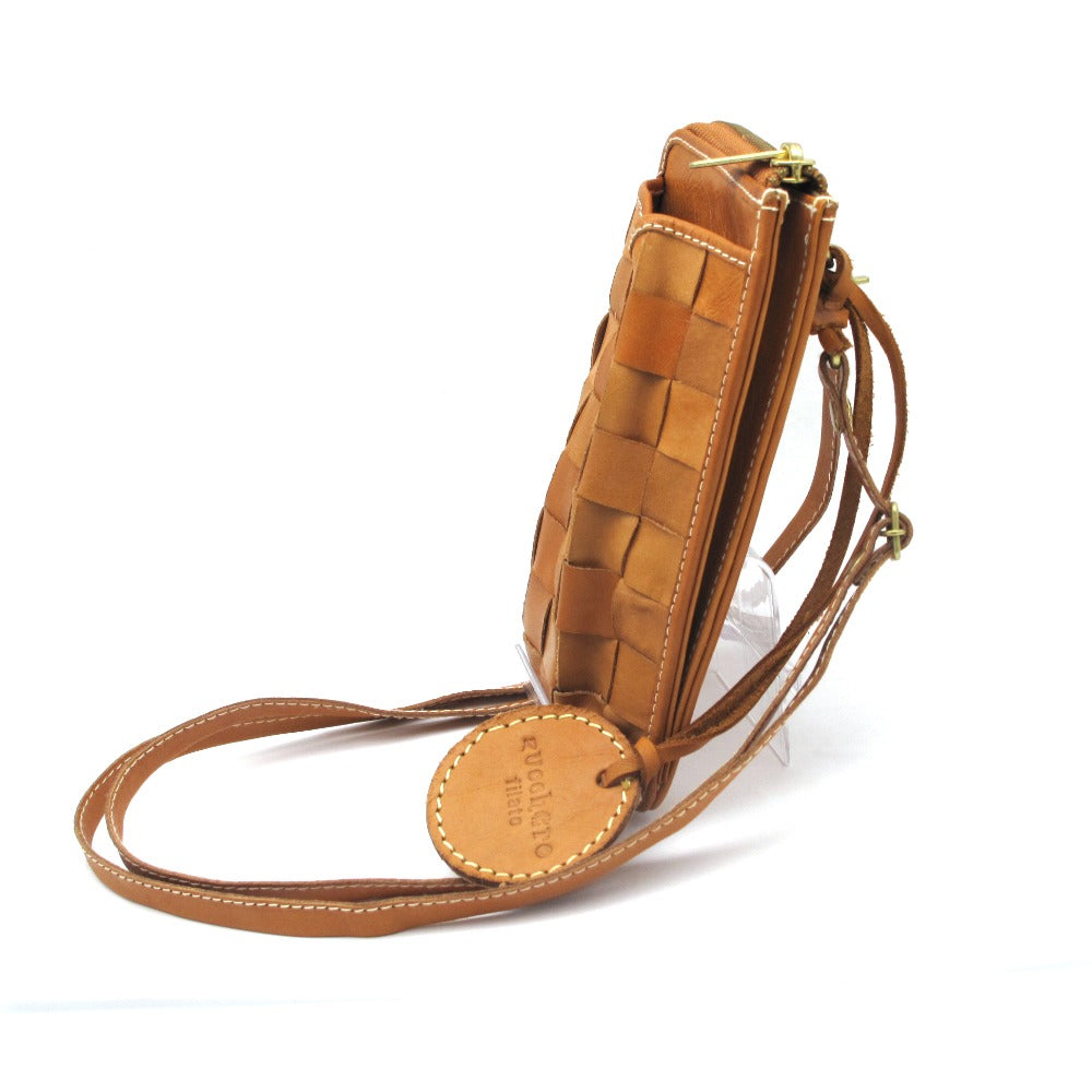zucchero filato ズッケロ フィラート カウレザー メッシュ ウォレット ショルダーバッグ お財布 スマホ ポシェット 斜め掛け クロスボディ 49338 牛革 本革 レディース