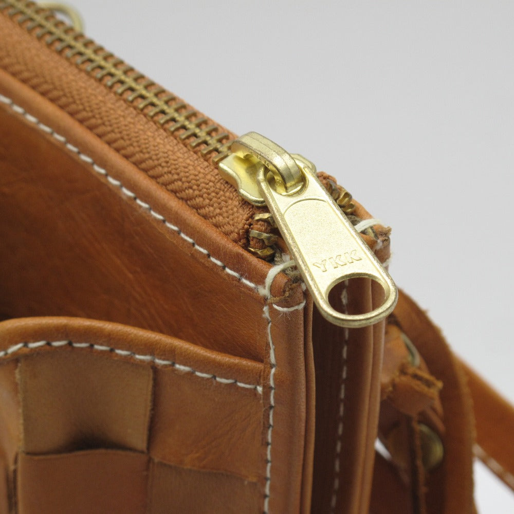 zucchero filato ズッケロ フィラート カウレザー メッシュ ウォレット ショルダーバッグ お財布 スマホ ポシェット 斜め掛け クロスボディ 49338 牛革 本革 レディース