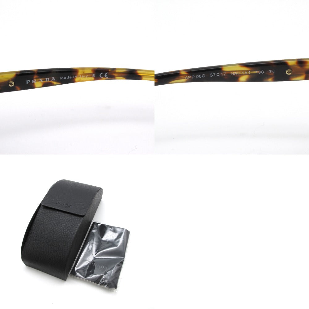 PRADA プラダ サングラス ロゴプレート SPR08O ハバナ ブラウン ゴールド 57 17 130 ケース付き アイウェア 眼鏡