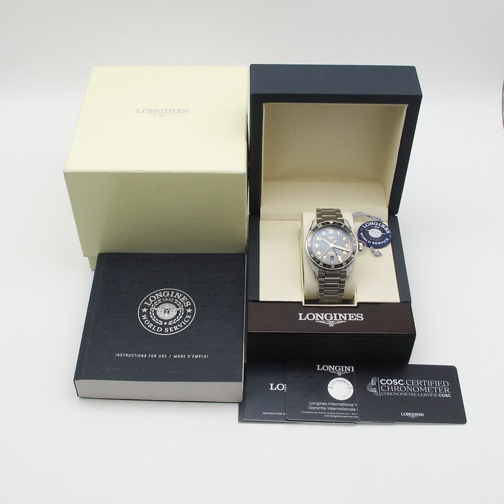 LONGINES ロンジン 腕時計 スピリット ZULU TIME ズールータイム L3.812.4.63.6 自動巻き