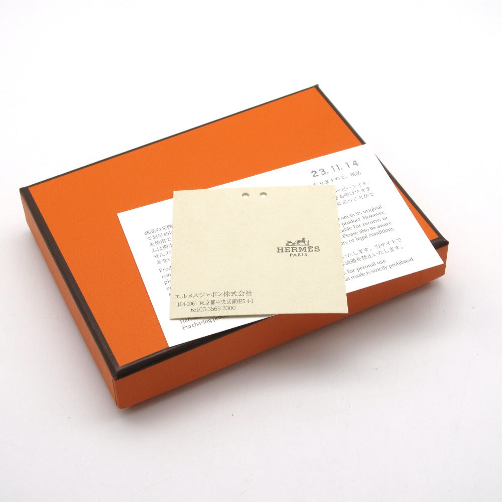 HERMES エルメス MC2 ユークリッド 二つ折りカードケース 名刺入れ B刻印 2023年製 レザー グレー 箱付き 新品同様品