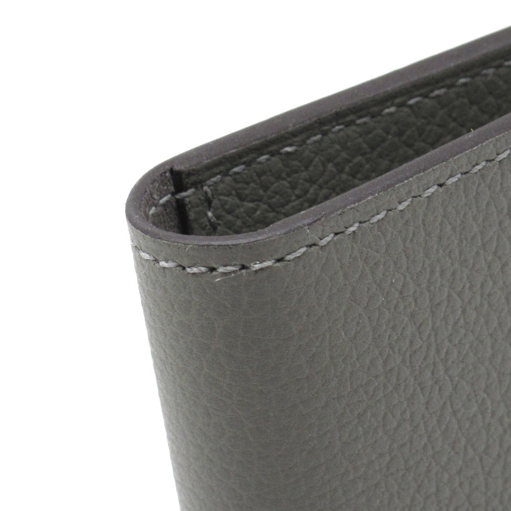 HERMES エルメス MC2 ユークリッド 二つ折りカードケース 名刺入れ B刻印 2023年製 レザー グレー 箱付き 新品同様品