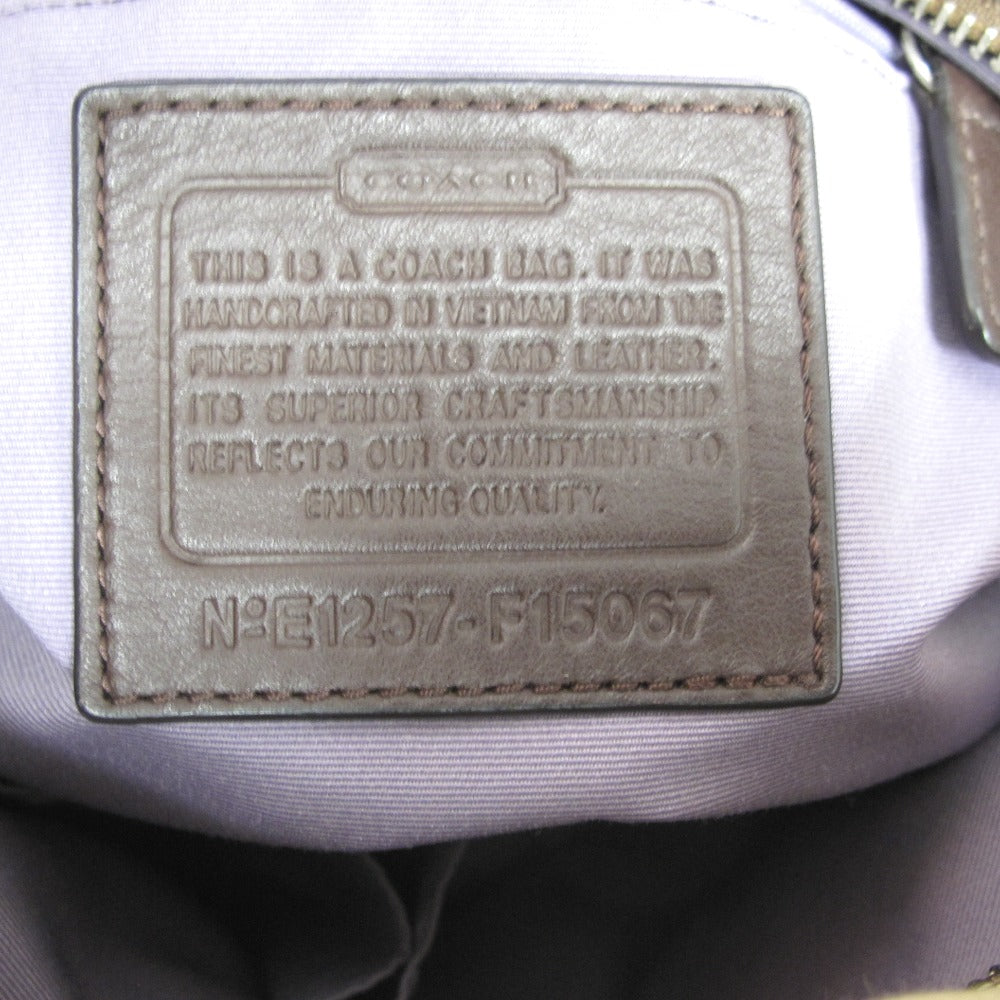 COACH コーチ ショルダーバッグ トートバッグ 斜め掛け ナイロン シグネチャー ベージュ レディース