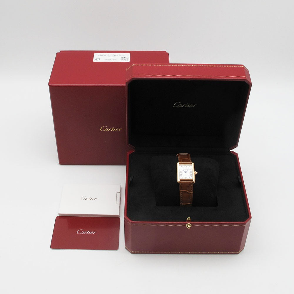 CARTIER カルティエ 腕時計 タンク ルイ カルティエ ウォッチ SM WGTA0010 PG 手巻き TANK