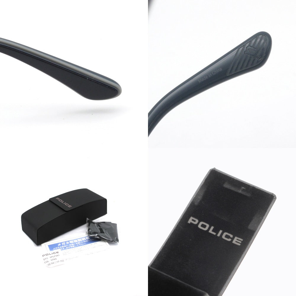 POLICE ポリス メガネフレーム VPLF56J-07NS スクエア フルリム プラスチック ダークネイビー 54 17 142 クロス・ケース付き 眼鏡 サングラス アイウェア 未使用品