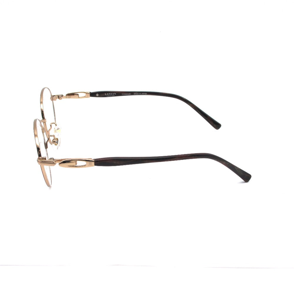 LANVIN ランバン メガネフレーム VLC555J-0H22 ダークレッド チタン プラスチック 48 20 140 日本製 クロス・ケース付き 眼鏡 サングラス アイウェア 未使用品