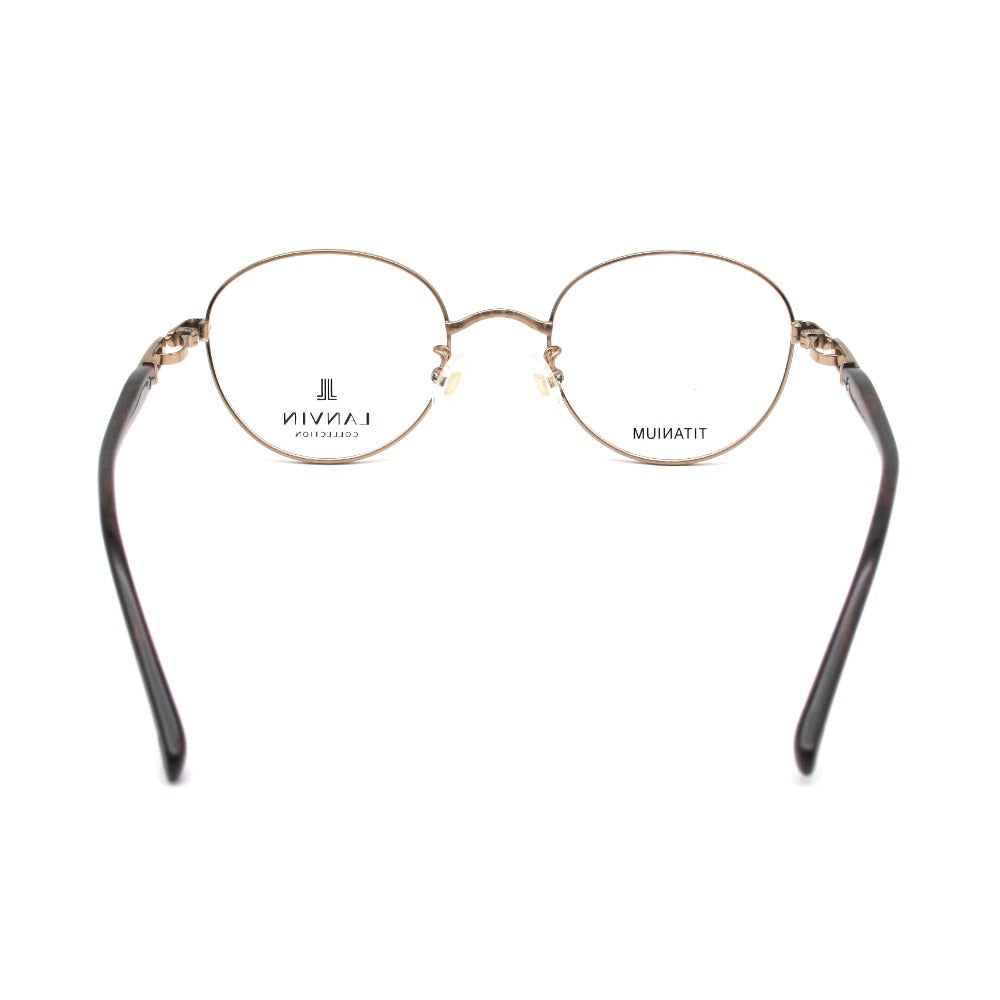 LANVIN ランバン メガネフレーム VLC555J-0H22 ダークレッド チタン プラスチック 48 20 140 日本製 クロス・ケース付き 眼鏡 サングラス アイウェア 未使用品