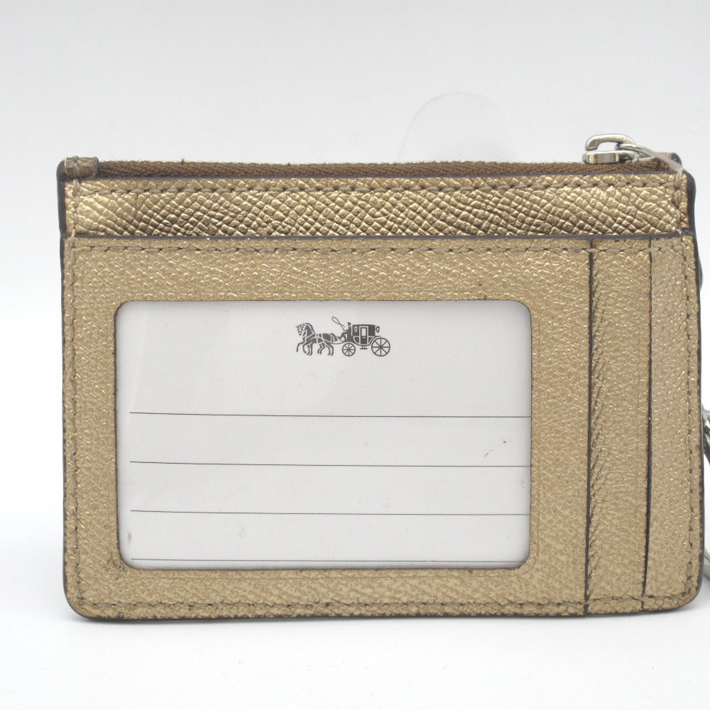 COACH コーチ パスケース キーリング付きコインケース 星柄シグネチャー PVC レディース F39047
