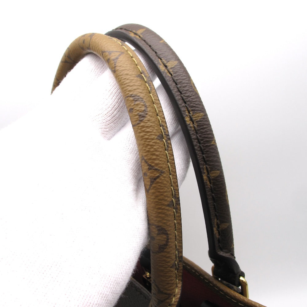 LOUIS VUITTON ルイ・ヴィトン オンザゴー MM モノグラム ジャイアント リバース M45321 トートバッグ ハンドバッグ ショルダーバッグ PVC レザー ブラウン 箱付き 新品同様品