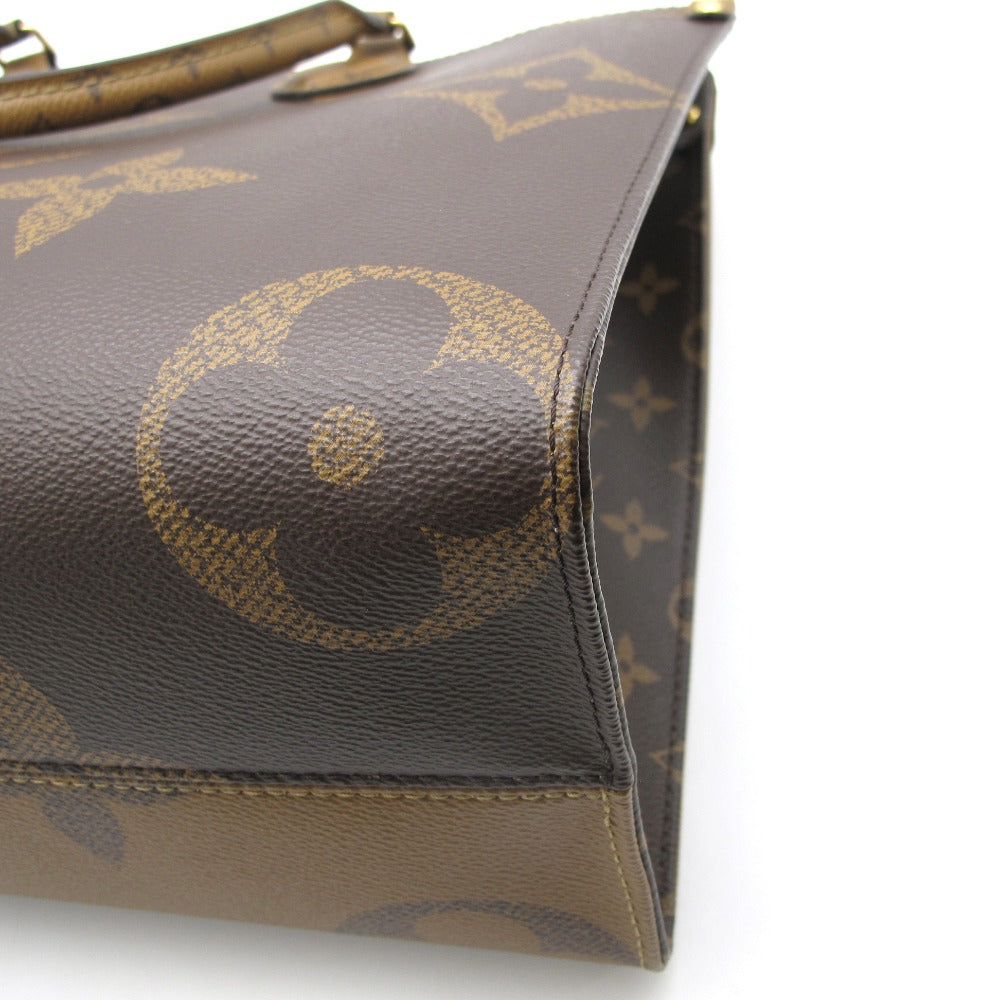 LOUIS VUITTON ルイ・ヴィトン オンザゴー MM モノグラム ジャイアント リバース M45321 トートバッグ ハンドバッグ ショルダーバッグ PVC レザー ブラウン 箱付き 新品同様品