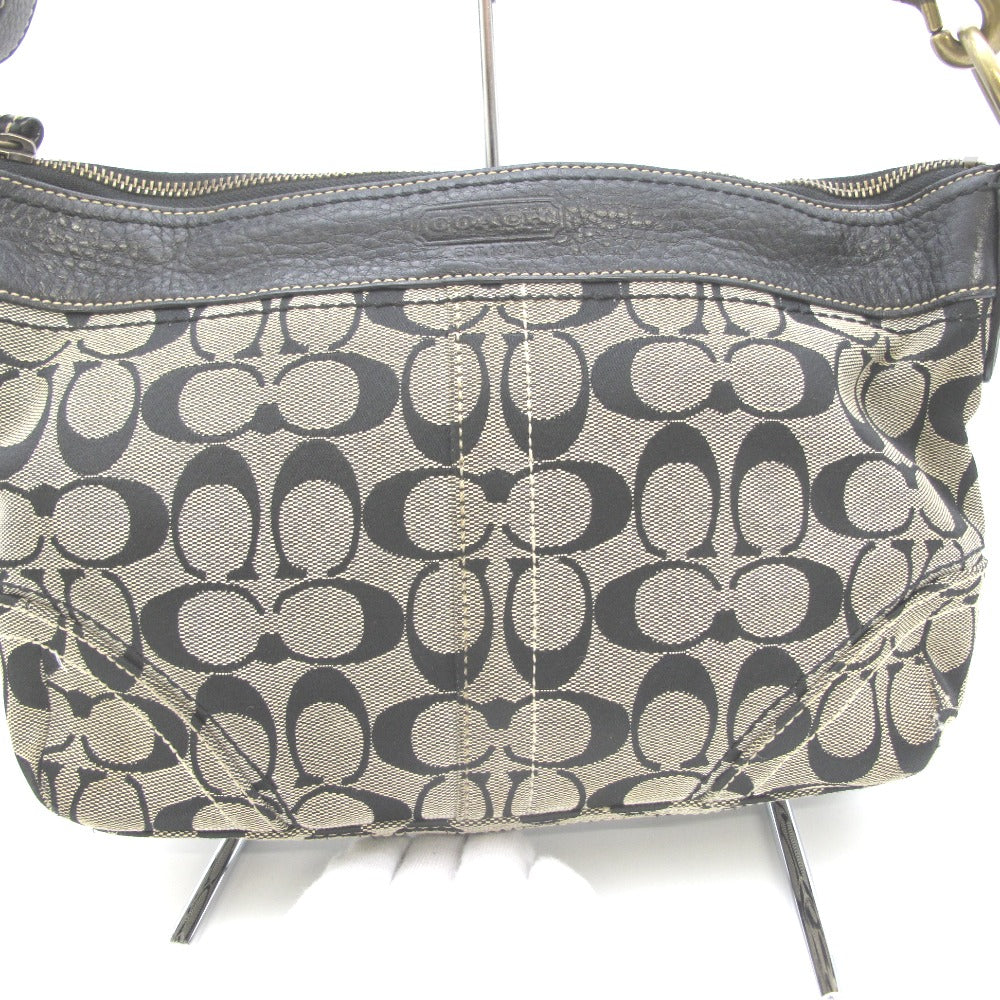 COACH コーチ ショルダーバッグ シグネチャー ブラック ナイロン レディース