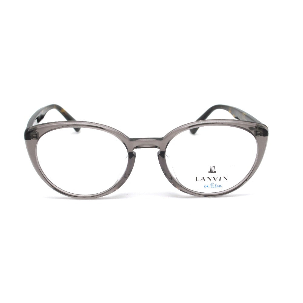 LANVIN en Bleu ランバンオンブルー メガネフレーム VLB002J-098Z シャイニークリアチャコールグレー シャイニーハバナ 51 19 140 プラスチック キャットアイ 眼鏡 サングラス アイウェア 未使用品