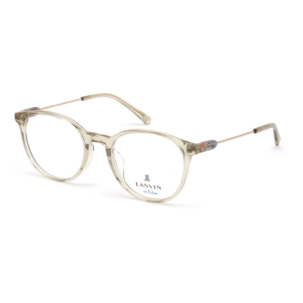 LANVIN en Bleu ランバンオンブルー メガネフレーム VLB003J-07AY シャイニークリアベージュ ローズゴールド 51 20 140 プラスチック メタル ボストン 眼鏡 サングラス アイウェア 未使用品