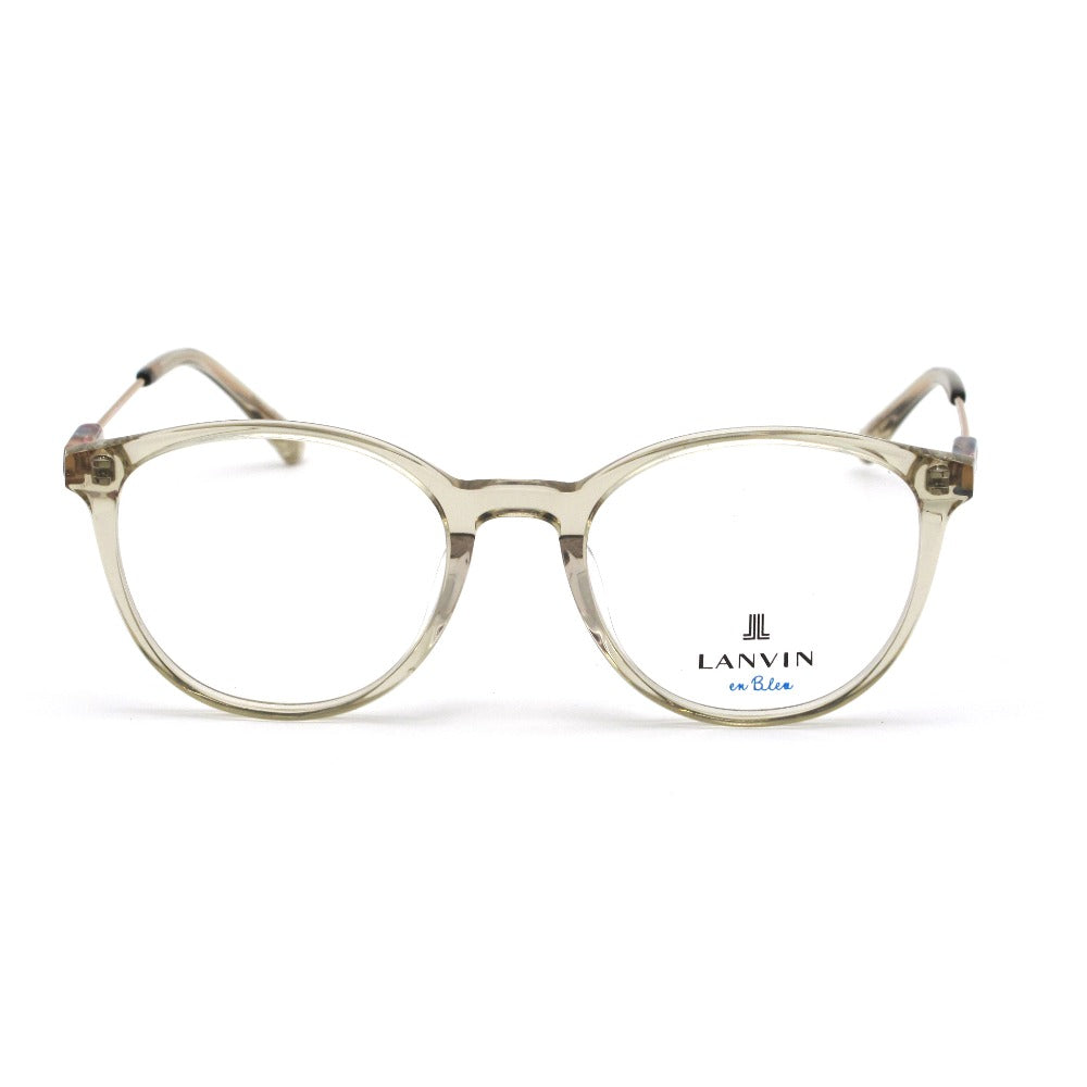 LANVIN en Bleu ランバンオンブルー メガネフレーム VLB003J-07AY シャイニークリアベージュ ローズゴールド 51 20 140 プラスチック メタル ボストン 眼鏡 サングラス アイウェア 未使用品
