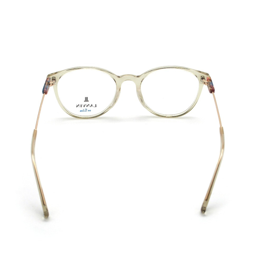 LANVIN en Bleu ランバンオンブルー メガネフレーム VLB003J-07AY シャイニークリアベージュ ローズゴールド 51 20 140 プラスチック メタル ボストン 眼鏡 サングラス アイウェア 未使用品