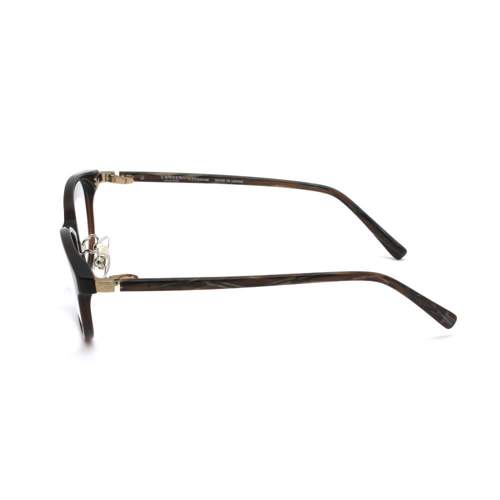 LANVIN ランバン メガネフレーム VLC552J-0958 ブラウン 51 17 138 プラスチック チタン 日本製 クロス・ケース付き 眼鏡 サングラス アイウェア 未使用品