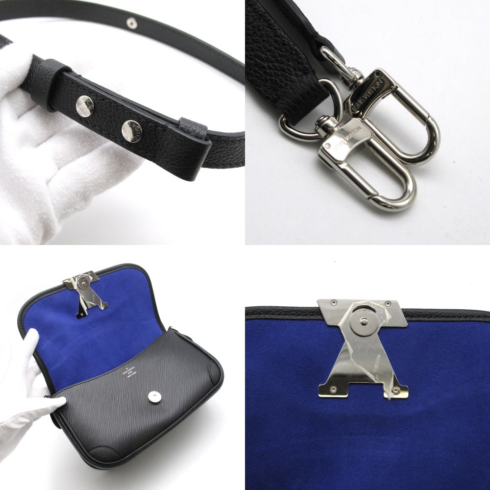 LOUIS VUITTON ルイ・ヴィトン ビュシNM エピ ノワール M59386 ショルダーバッグ LVイニシャル レザー ブラック レディース 箱付き 美品